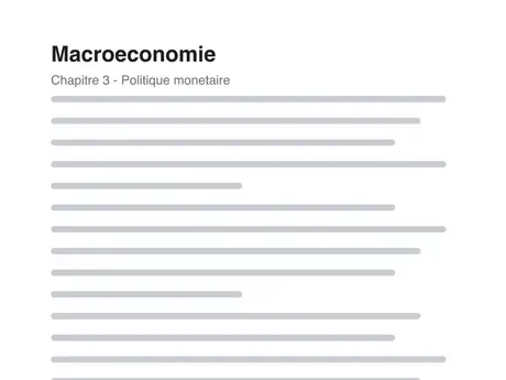 La première page du polycopié de macroéconomie.